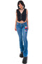 Vintage Y2K Love Hurts Embroidered Denim Flares
