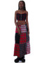 Vintage 90's Grunge Patchwork Maxi Skirt