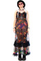 Vintage 90's Sheer Floral and Lace Maxi Dress