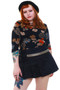 Vintage 90's Moody Floral Piereced Top