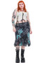 Vintage 90's East 5th Black and Blue Floral Skirt