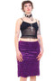 Vintage Y2K Purple Floral Velvet Skirt