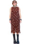 Vintage 90's Brown Floral Midi Dress