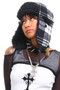 Vintage Y2K Black and White Flannel Trapper Hat