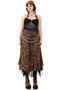 Vintage 90's Velvet Leopard Double Layer Chiffon Skirt