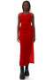 Vintage 90's Scarlet Red Velvet Tank Dress