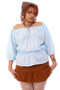 Vintage 90's Baby Blue Eyelet Top