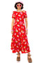 Vintage 90's Red Floral Maxi Dress