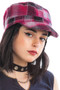 Vintage 90's Berry Flannel Plaid Cap