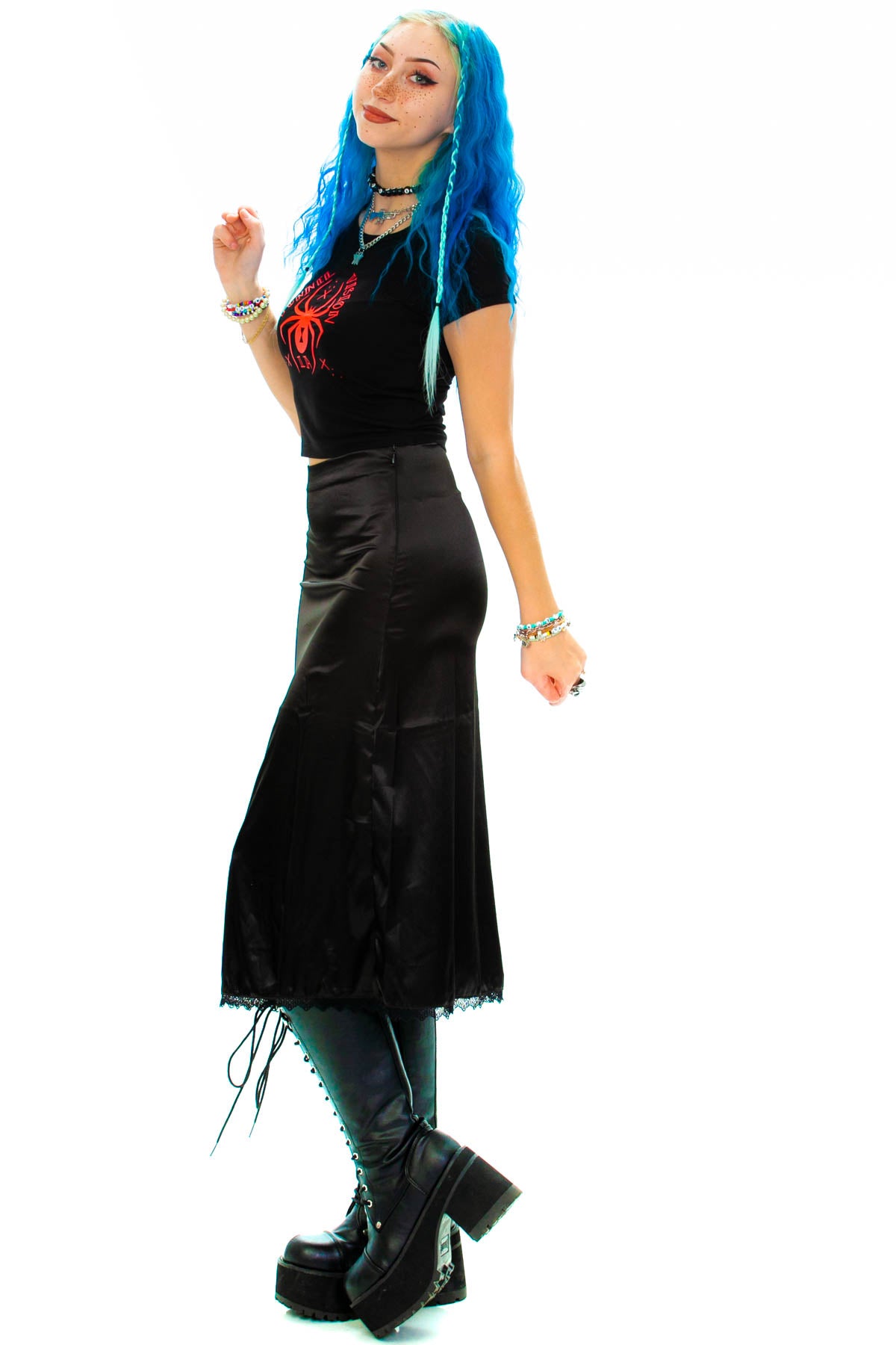 Mel Black Midi Skirt