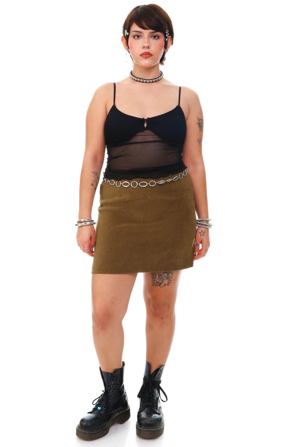 VIntage 90's XOXO Olive Green Skirt - M