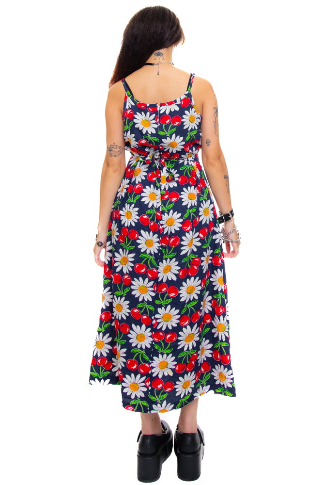 Vintage 90's Cherry Baby Handmade Maxi Dress - S/M