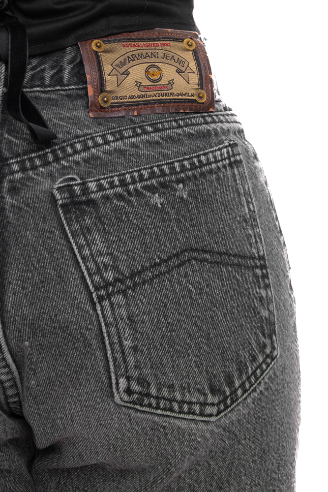 Vintage 90's Armani Black Denim Mom Jeans - M - Tunnel Vision