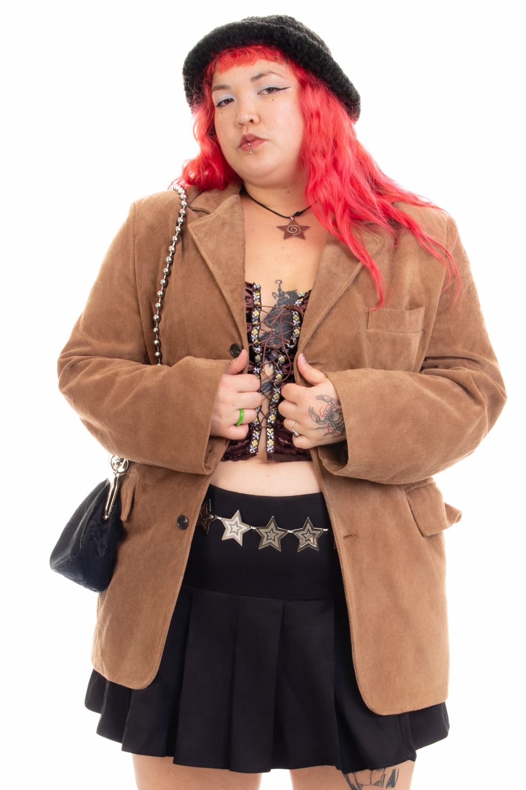 Vintage 90's Camel Suede Jacket - XL