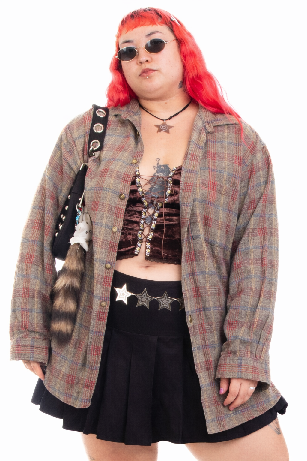 Vintage 90's Territory Ahead Woven Plaid Shirt Jacket - XL/2X/3X