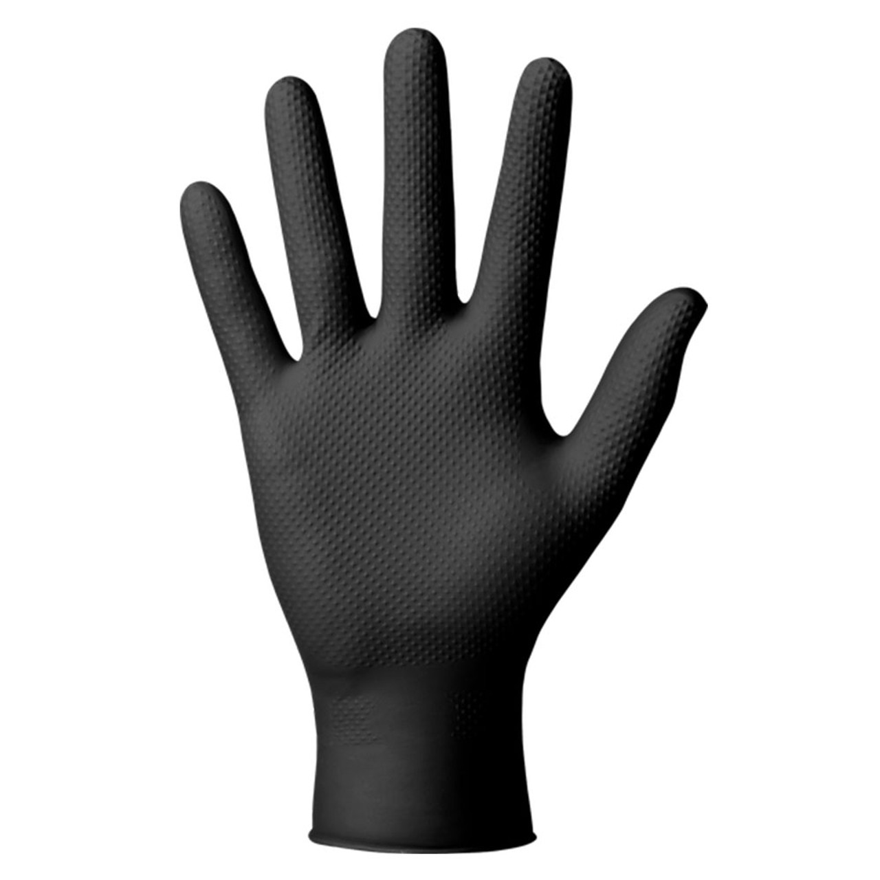 Black Ideall Grip Nitrile 5.2mm Disposable Gloves - Marshall Industrial ...