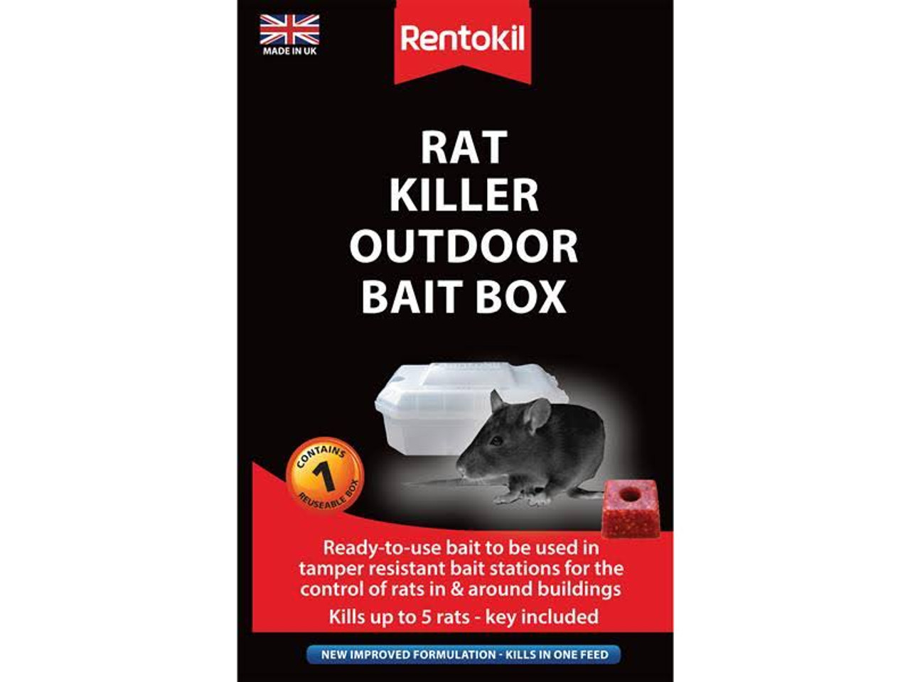 Rentokil Rat Killer Outdoor Bait Box - Marshall Industrial Supplies