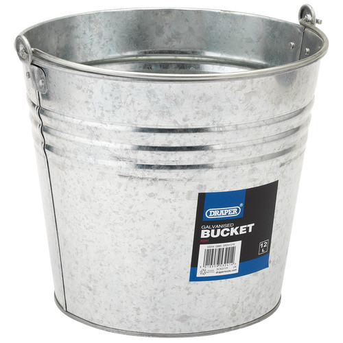 Draper Galvanised Steel Round Bucket 12 Litre