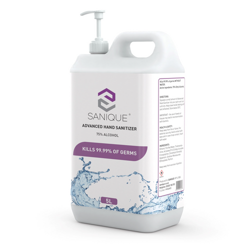 Sanique 75% Alcohol Sanitiser Gel 5 Litre With Pump