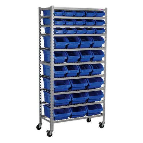 Sealey Mobile Bin Storage System With 36 Bins