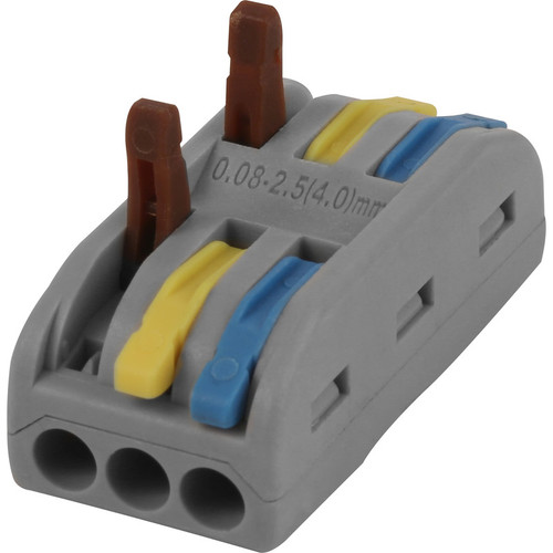 3 lever 32A Colour Coded Through Cable Connector (Pack of 10)