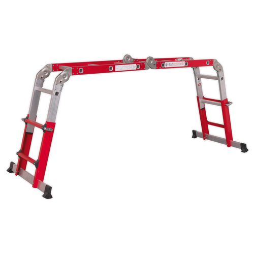 Sealey Aluminium Multipurpose Ladder EN 131 - Adjustable Height