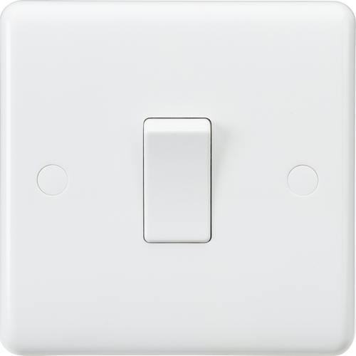 Knightsbridge Curved White 10A 1G 2-Way Switch