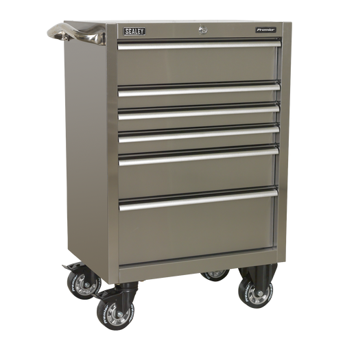 Sealey 6 Draw 675mm Stainless Steel Rolling Drawer