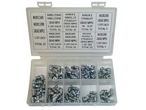 Lumatic 80 Piece Grease Nipple Selection Box - Metric