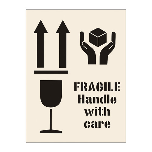 'Fragile Handle With Care' Stencil (400mm x 600mm)