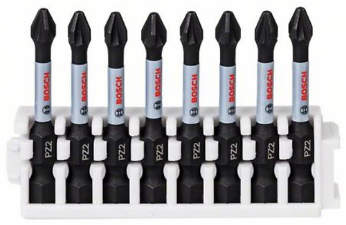 Bosch PZ2 x 50mm Impact Screwdriver Bits (Pack of 8)