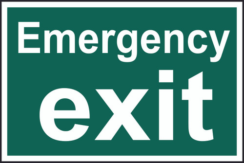 Emergency Exit PVC Sign (300 x 200mm)