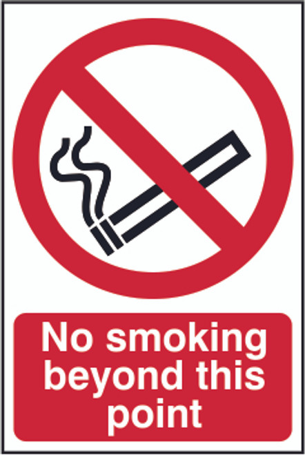 No Smoking Beyond This Point PVC Sign (200 x 300mm)