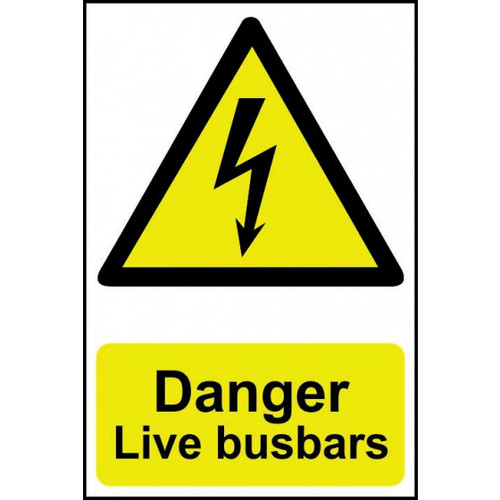 Danger Live Busbars PVC Sign (200 x 300mm)