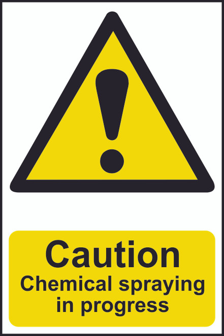 Danger Chemical Spraying In Progress PVC Sign (200 x 300mm)