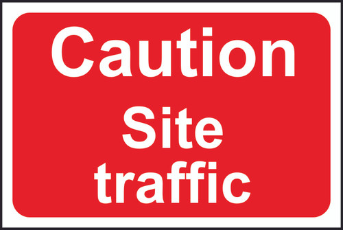 Caution Site Traffic PMX Sign (600 x 400mm)