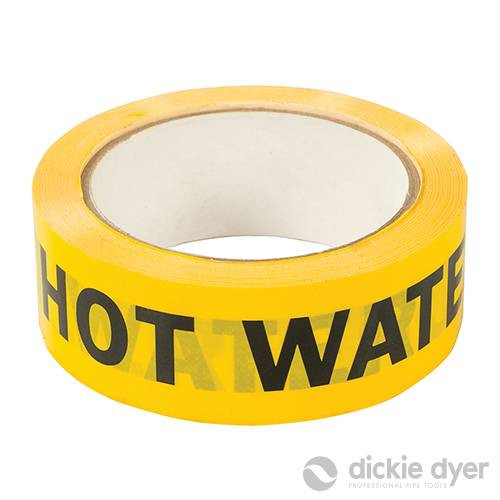 'HOT WATER' Identification Tape 38mm x 33m