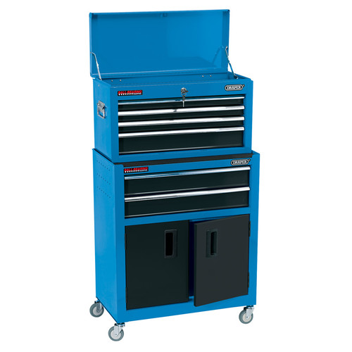 Draper Blue 24" Combined Roller Cabinet & Tool Chest (6 Draw)