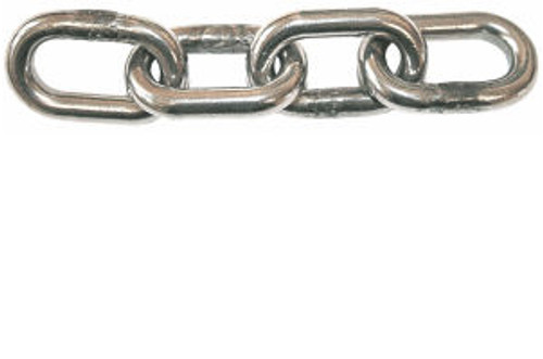 Stainless Steel Straight Link Side Welded Chain - Grade A4 (Per Metre)