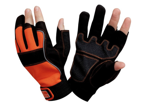Bahco Carpenter's Fingerless Gloves - Large Size 10