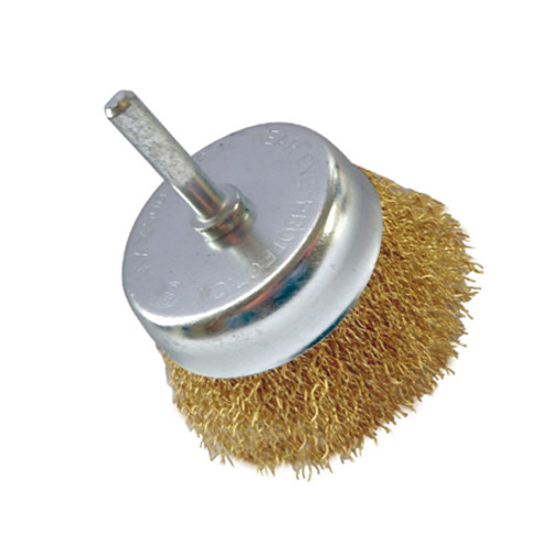 6mm Spindle Mounted 50mm Wire Crimped Cup Brush