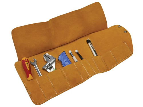 10 Pocket Leather Tool Roll 48 x 27cm