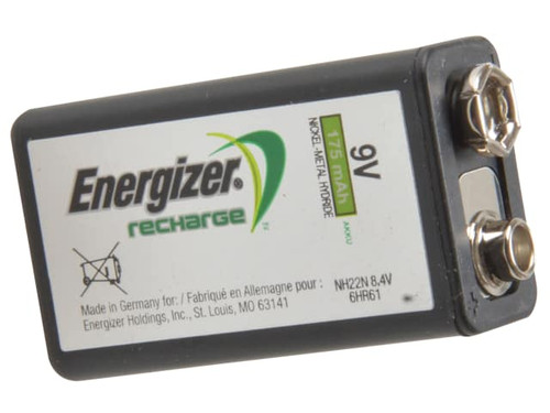 Energizer 9 Volt Rechargeable Battery 175 mAh Single