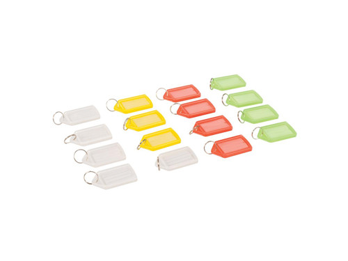 Silverline Coloured Large Key Tags 16pk