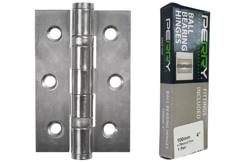 100mm x 76mm x 2.7mm Strong Ball Bearing Butt Hinges (Per Pair)