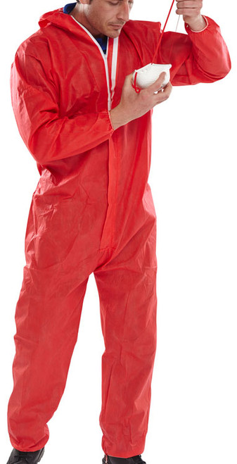 Click Disposable Red Overalls 5/6 - 2XL (Each)