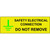 Safety Electrical Connection Do Not Remove - 250 Roll SAV (75 x 25mm)