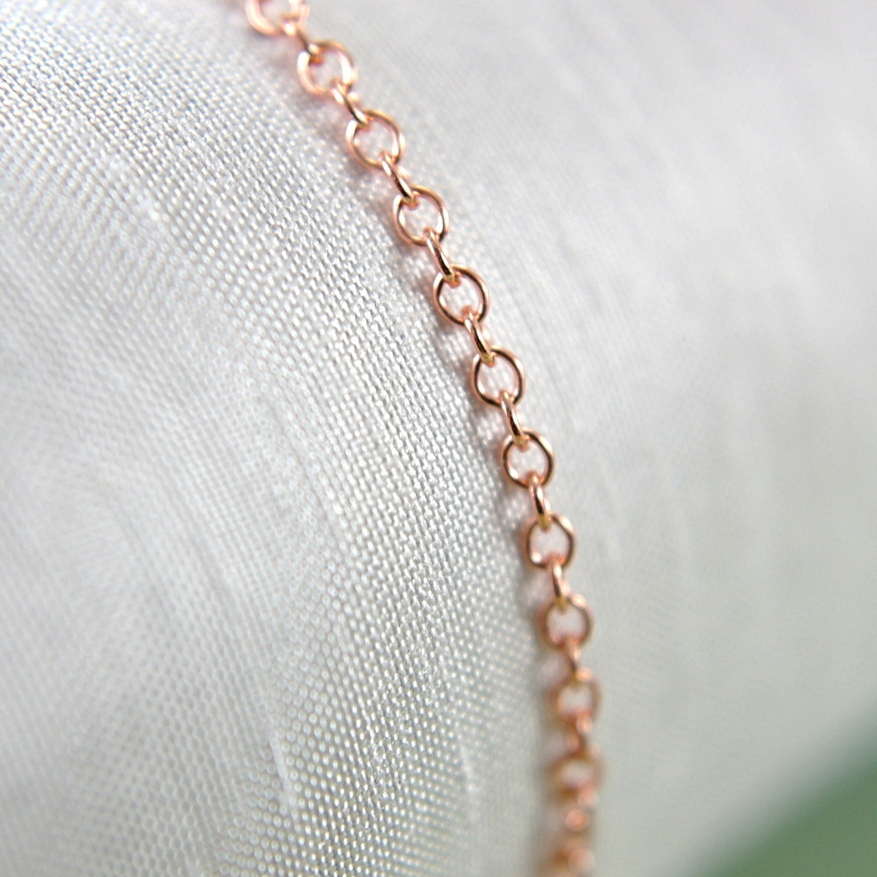 Thin copper chain bracelet or anklet 1.7mm