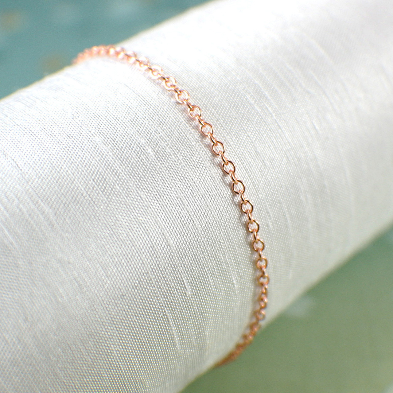 Thin copper chain bracelet or anklet 1.7mm