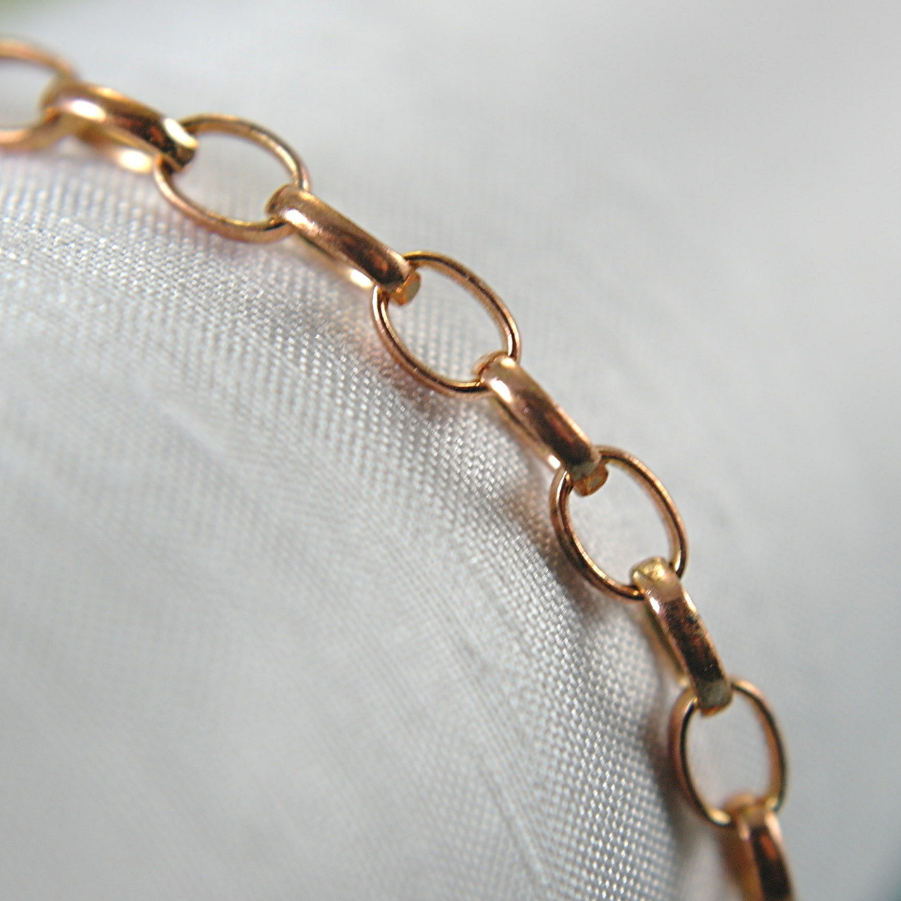 Copper chain bracelet or anklet 1.7mm thin